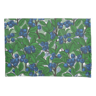 Blueberry on white pillow case