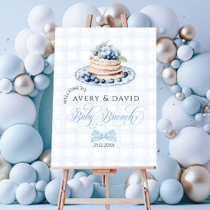 Blueberry Pancake Baby Brunch Baby Shower Boy Foam Board