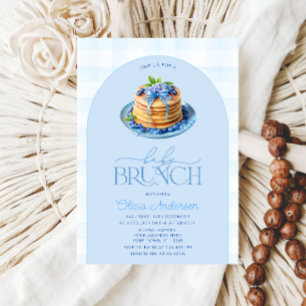 Blueberry Pancake Baby Brunch Baby Shower Invitation