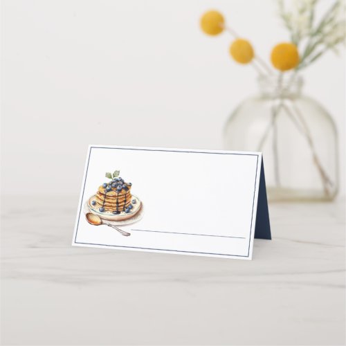 Blueberry Pancakes  Breakfast Place Card