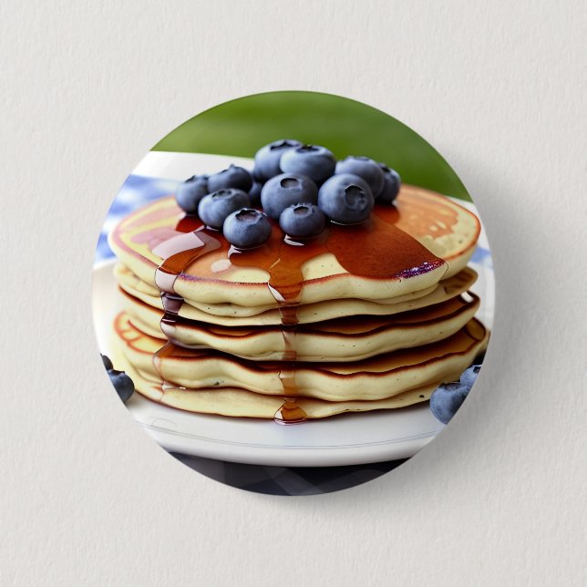 Blueberry Pancakes Button (Front)