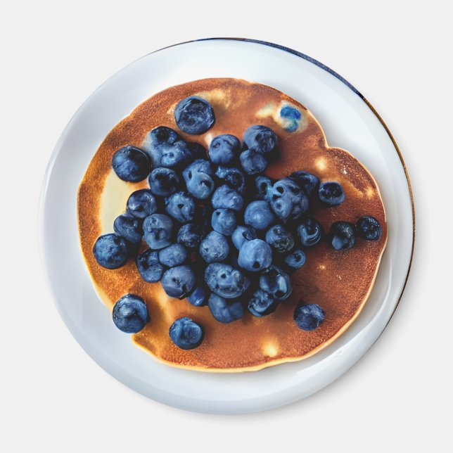 Blueberry Pancakes Food Magnet (Front)