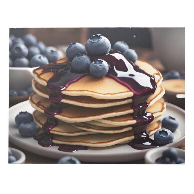 Blueberry Pancakes Notepad (Front)