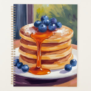 Blueberry Pancakes   Oil Painting Fruit Planner