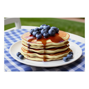 Blueberry Pancakes Poster