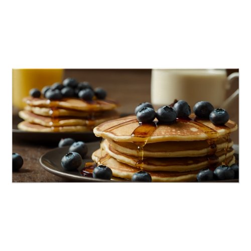 Blueberry Pancakes Poster