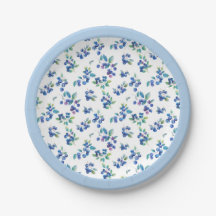 Blueberry Paper Plate