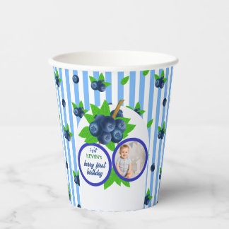 Blueberry Party Berry First Birthday Summer Paper Cups