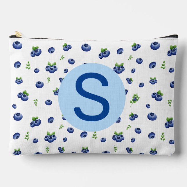 Blueberry Pattern Accessory Pouch (Front)