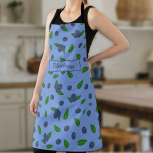 Blueberry pattern Apron