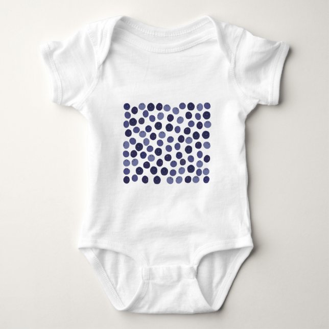 Blueberry Pattern Baby Bodysuit (Front)