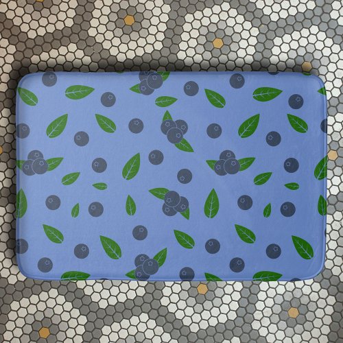 Blueberry pattern Bath Mat