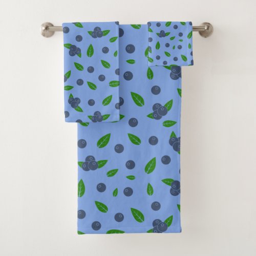 Blueberry pattern Bathroom Towel Set