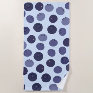 Blueberry Pattern Beach Towel