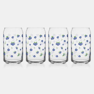 Blueberry Pattern Can Glass