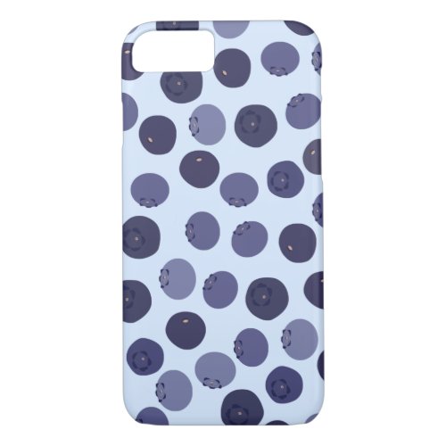 Blueberry Pattern iPhone 87 Case