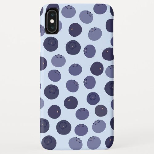 Blueberry Pattern iPhone XS Max Case