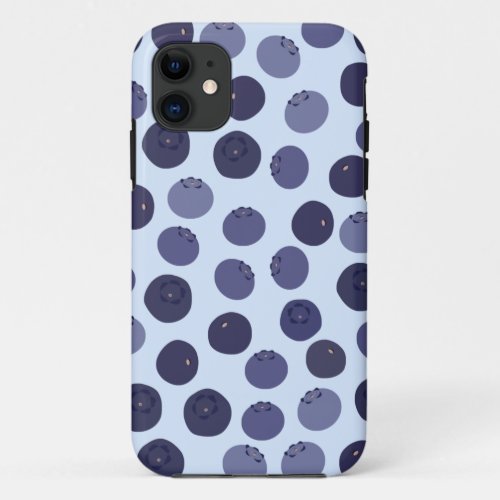 Blueberry Pattern iPhone 11 Case