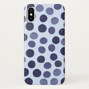 Blueberry Pattern iPhone X Case