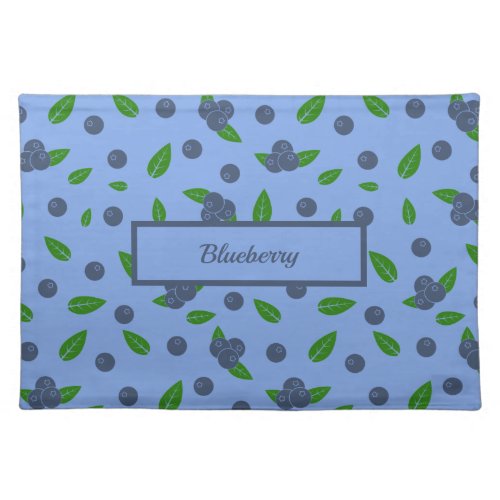 Blueberry pattern Cloth Placemat