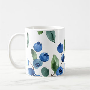 Blueberry pattern coffee mug