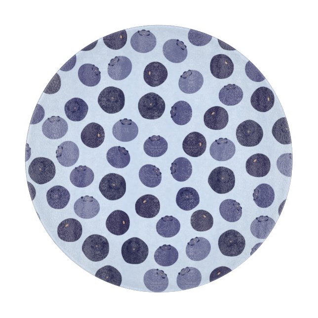 Blueberry Pattern Cutting Board (Front)