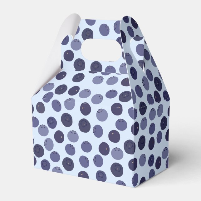 Blueberry Pattern Favor Boxes (Front Side)