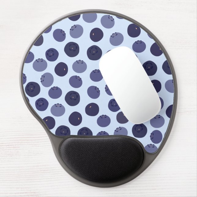 Blueberry Pattern Gel Mouse Pad (Left Side)