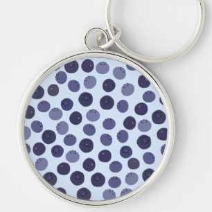 Blueberry Pattern Keychain
