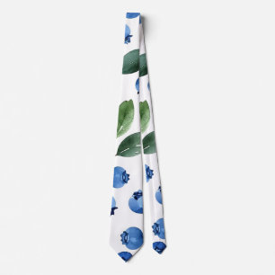 Blueberry pattern neck tie