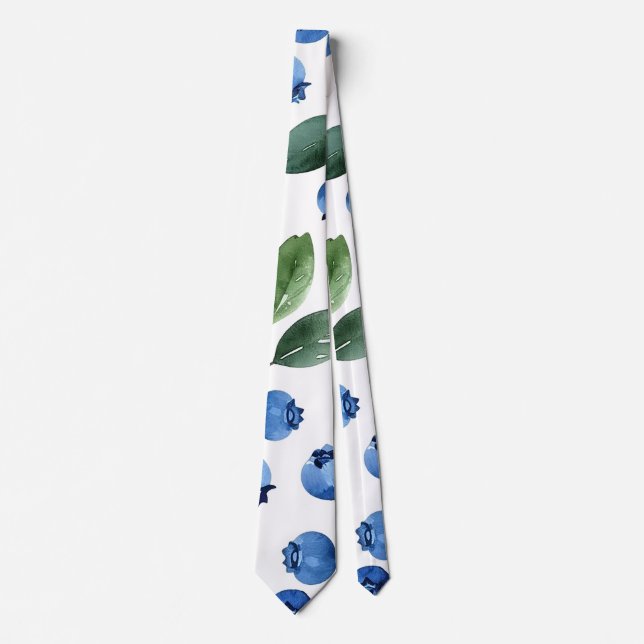 Blueberry pattern neck tie (Front)
