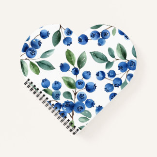 Blueberry pattern notebook