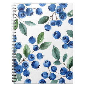 Blueberry pattern notebook
