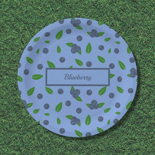 Blueberry pattern Paper Plates