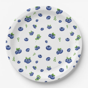 Blueberry Pattern Paper Plates