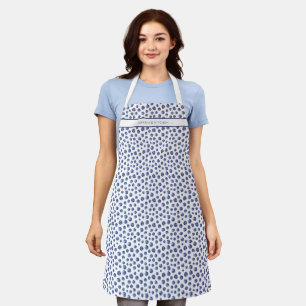 Blueberry pattern personalized apron