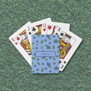 Blueberry pattern Playing Cards