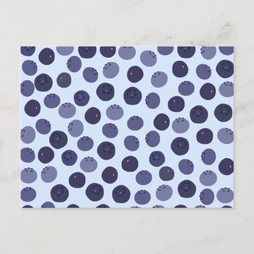 Blueberry Pattern Postcard