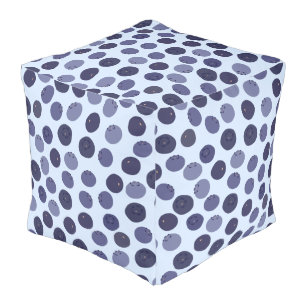 Blueberry Pattern Pouf