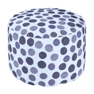 Blueberry Pattern Pouf
