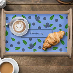 Blueberry pattern serving tray