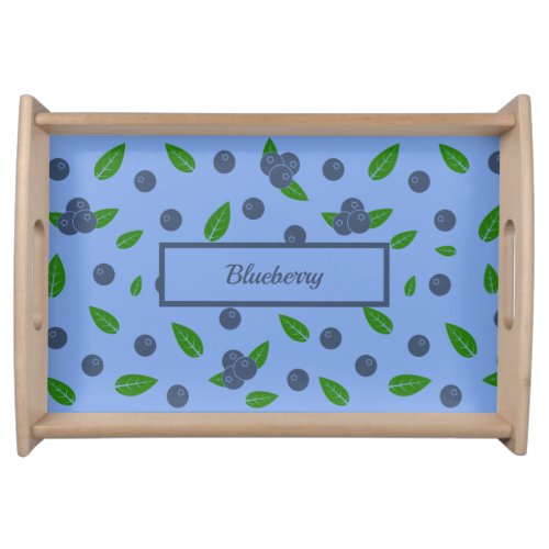 Blueberry pattern serving tray