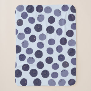 Blueberry Pattern Sherpa Blanket