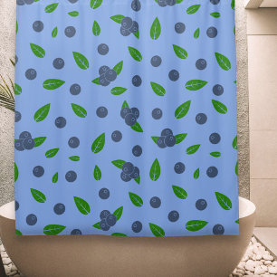 Blueberry pattern Shower Curtain