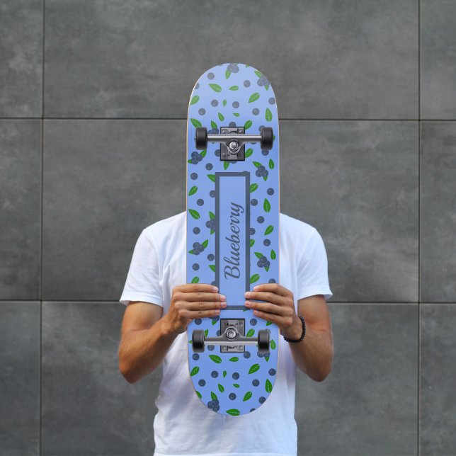 Blueberry pattern Skateboard (Blueberry Skateboard)