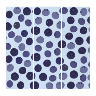 Blueberry Pattern Triptych