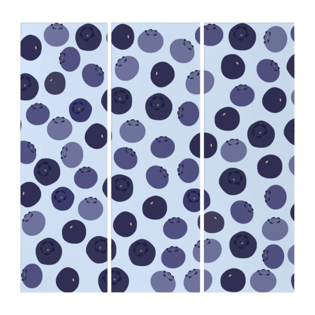 Blueberry Pattern Triptych (Front)
