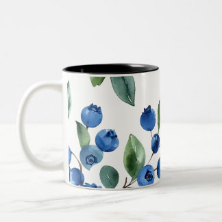 Blueberry pattern Two-Tone coffee mug