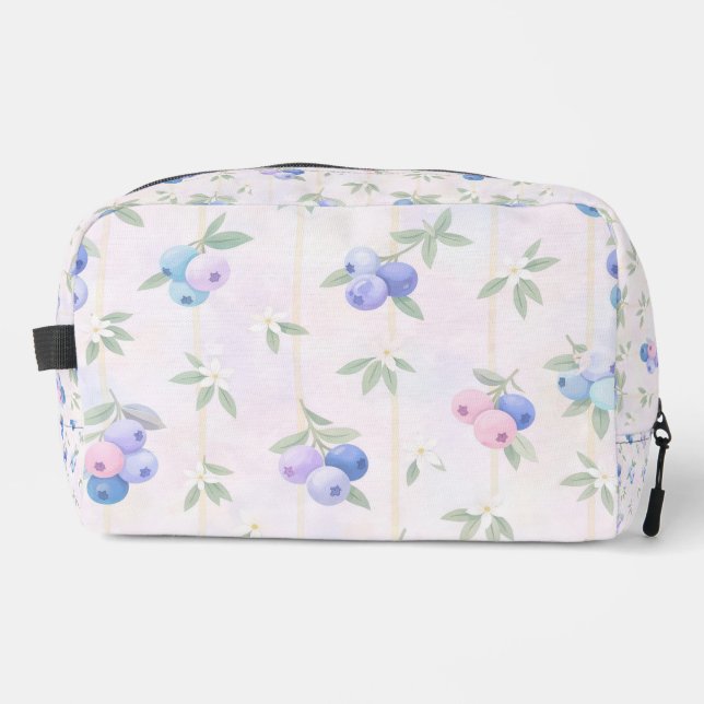 blueberry pattern with leaves dopp kit (Front)