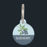 Blueberry Pet ID Tag<br><div class="desc">ILLUSTRATED Blueberry PET TAG</div>